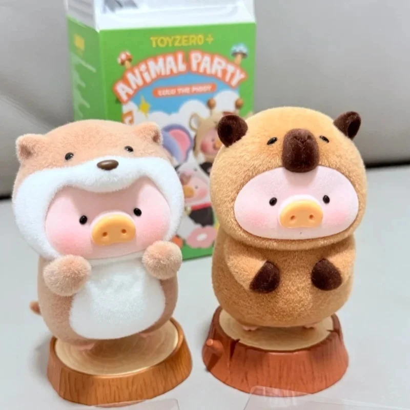 Фото Оригинальная фигурка LuLu The Piggy Animal Party Series Blind Box: милая свинка, аниме-фигурка, украшение для рабочего стола, игрушка, подарок-сюрприз №5
