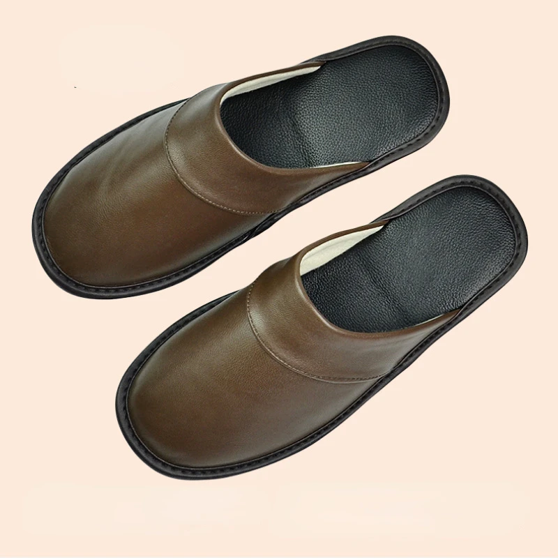 Man Concise Navy Blue Slides Simple Home Slippers For Men