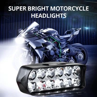 1 pcs motorcycle headlight 12w18w24w 2400lm motorbike spotlight head light 8 12 16 led scooter atv moto headlamp 12v