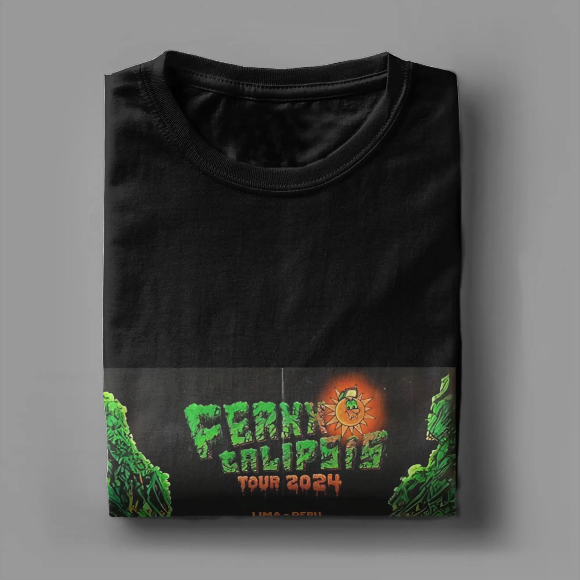 Фото Футболка Feid из 100% хлопка с принтом FERXXOCALIPSIS WORLD TOUR Feid by Pintiita, коллаж Ferxxo, стикер Feid, новинка, мужская. №3