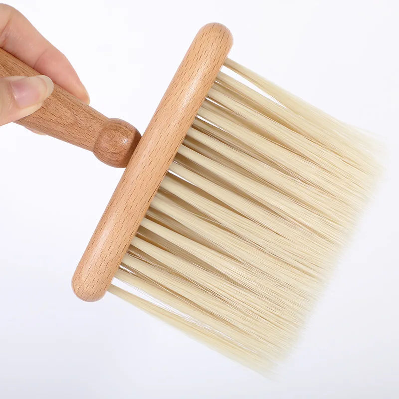 

Haircut Brush Beech Soft Nylon Hairbrush for Hair Salon Broken Hair Barbers Kids Adults Hair Stylist
