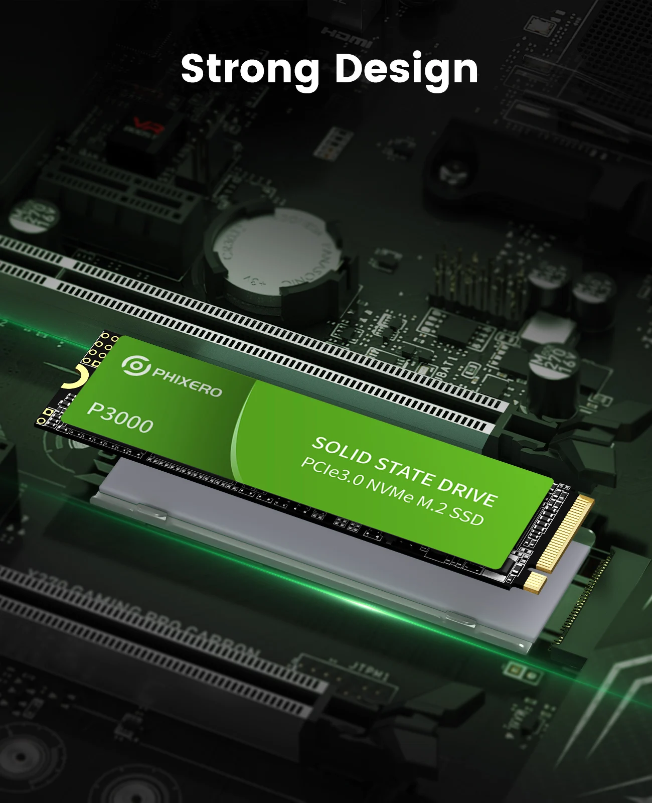 Твердотельный накопитель PHIXERO [P3000] PCIe3.0 NVMe M.2 SSD 4 ТБ 2 1 512 ГБ Высокоскоростная