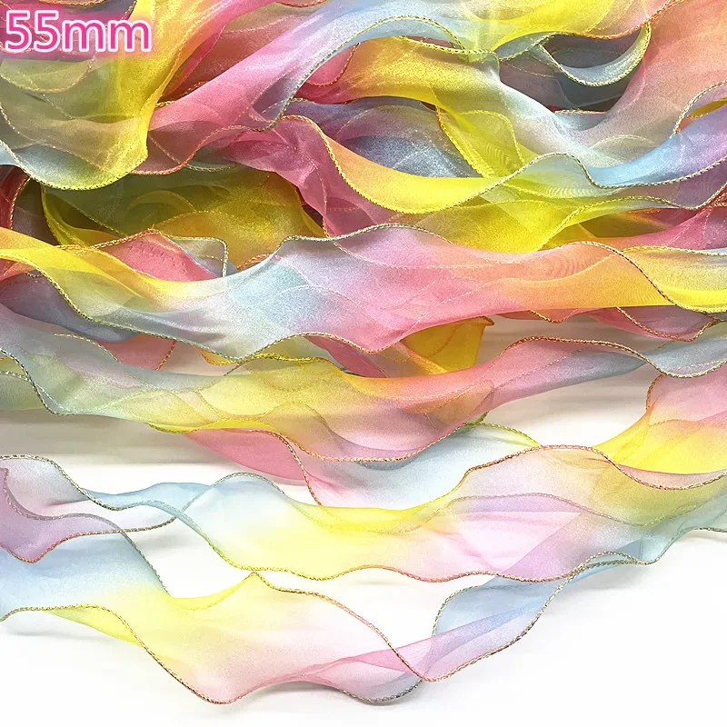 

Colourful Silk Organza Ribbon Bow Material for Hair Ornament Gift Wrapping Decoration Lace Ribbons