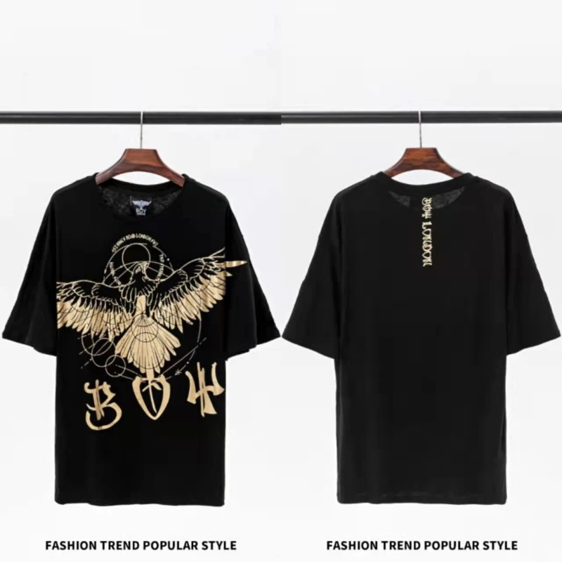 

Футболка мужская летняя с коротким рукавом и принтом летающего орла