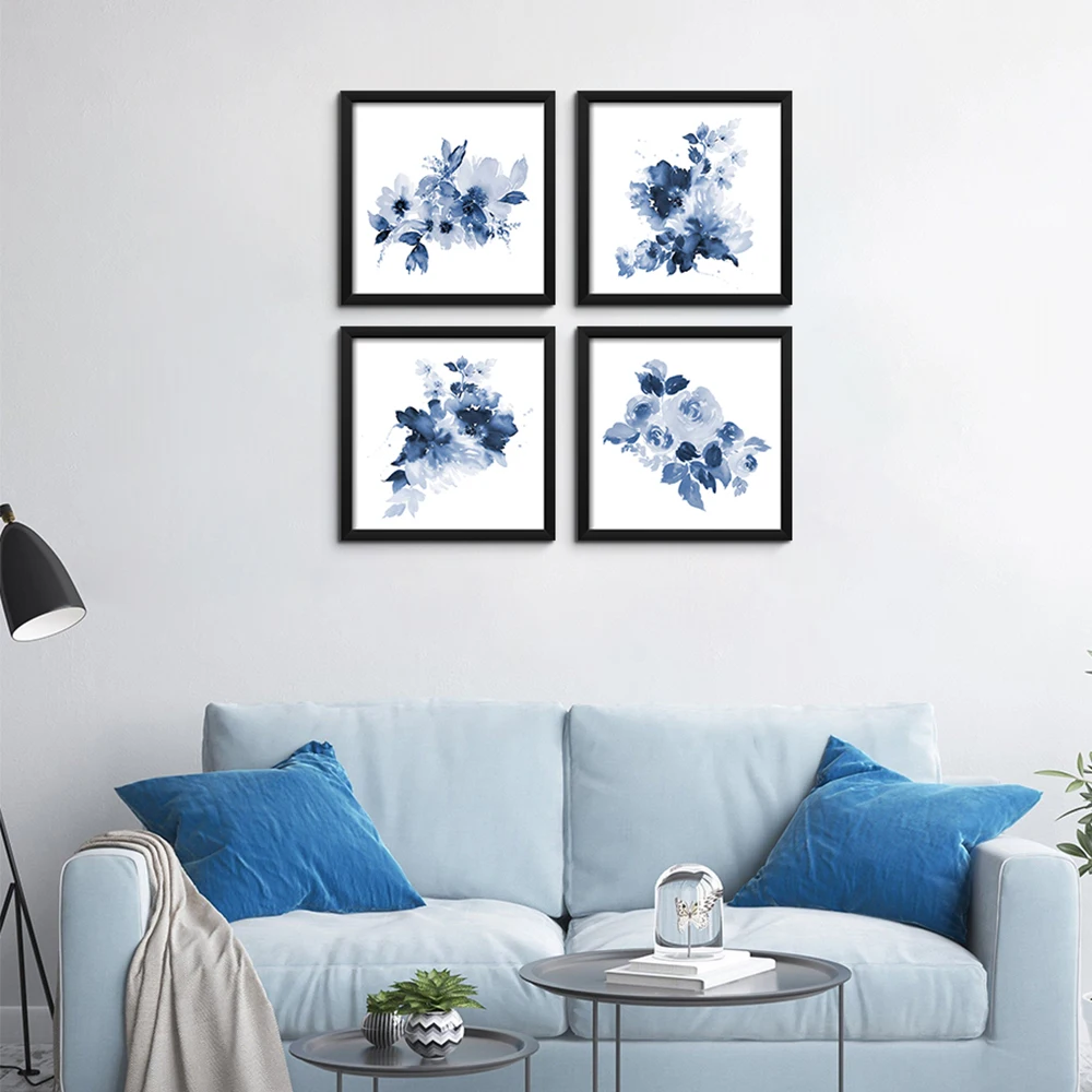 

ArtbyHannah 4 шт. черная фоторамка в рамке 25x25 см, Настенный декор, плакат, печать, фоторамка для гостиной, украшение для дома