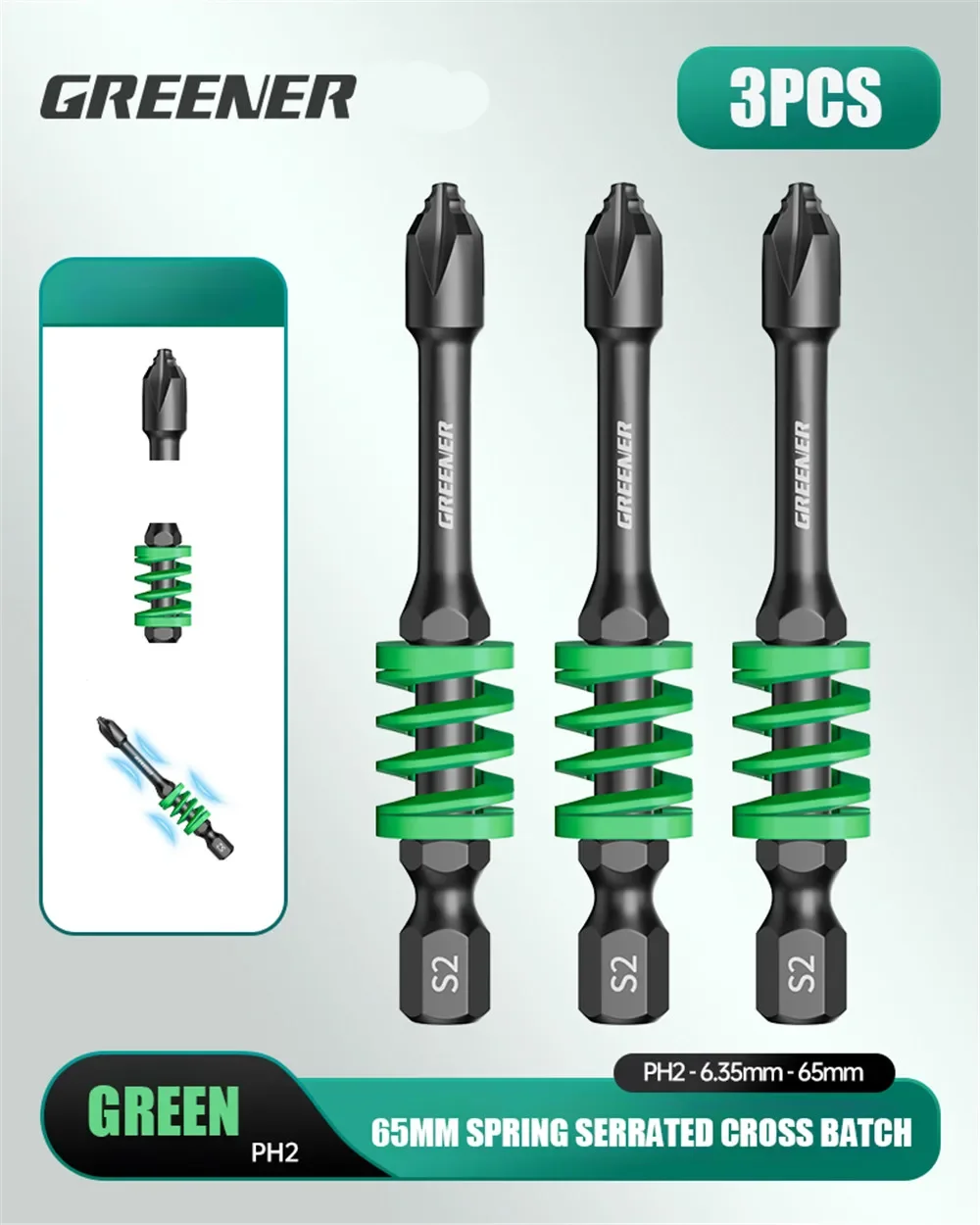 

Ударная пружинная подушка, радужная пружина, магнитная нескользящая отвертка для дрели, отвертки, электроинструменты