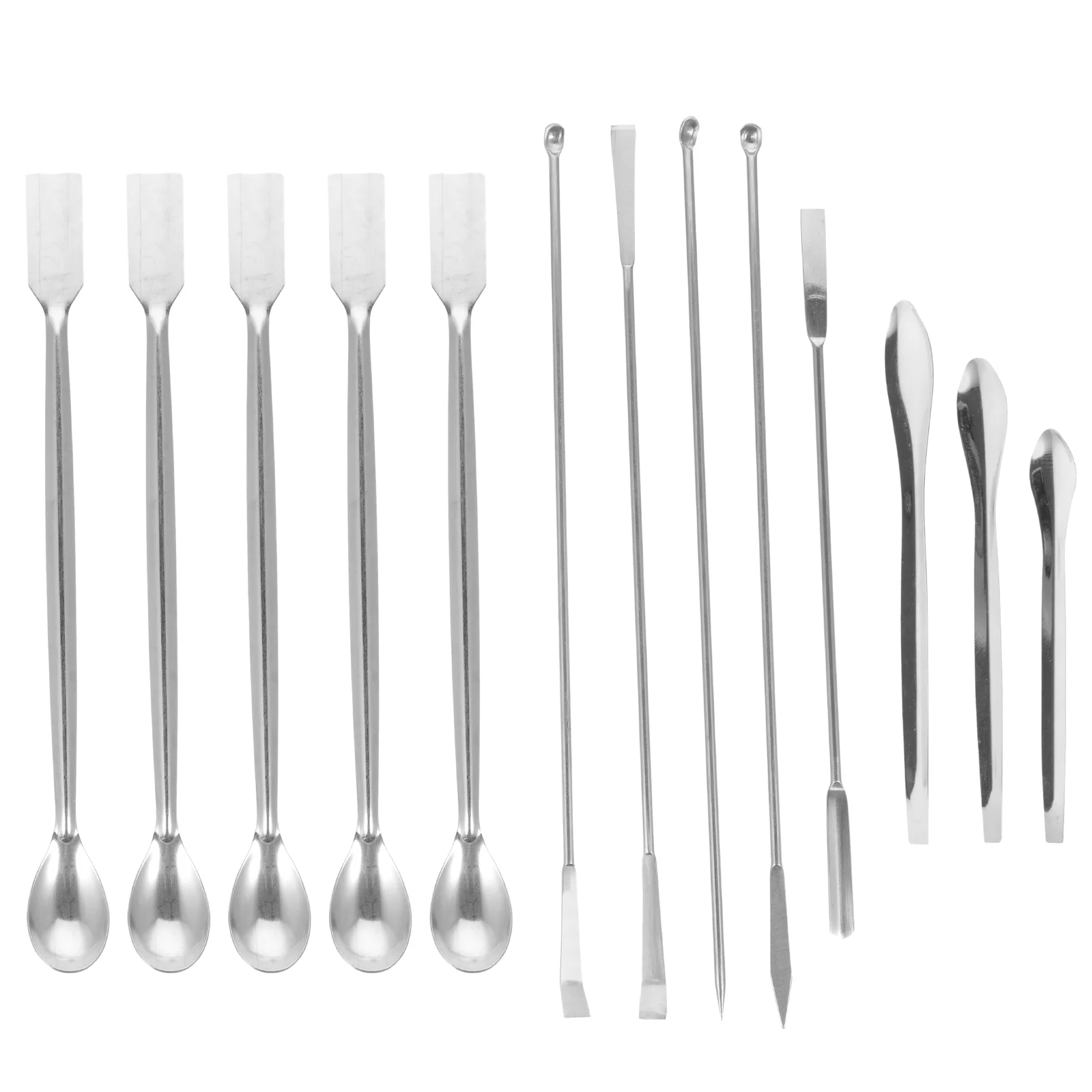 

Spoonsmedicine Stainless Steel Spatula Mini Scoop Chemistry Utensils Spoon Double Headed Ladles Reagent