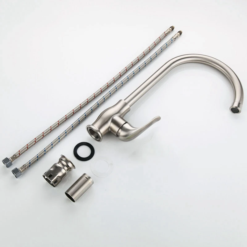 Акция! Кухонный смеситель ручка из нержавеющей стали кухонные краны 360 °