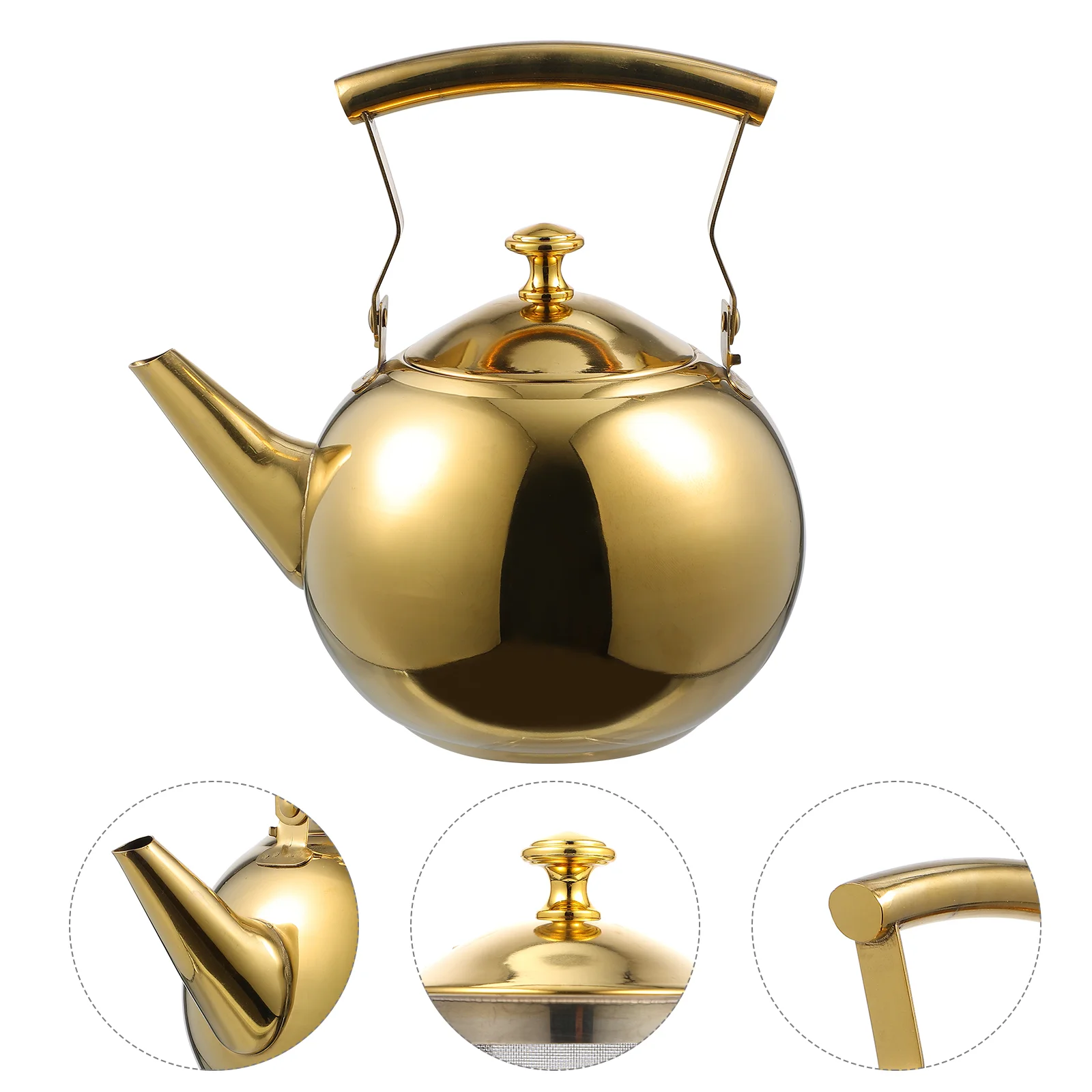 

Kettle Tea Stovetop Whistling Teapot Stainless Steel Pot Stove Water Gas Kettles Metal Boiling Coffee Infuser Teakettle Boil