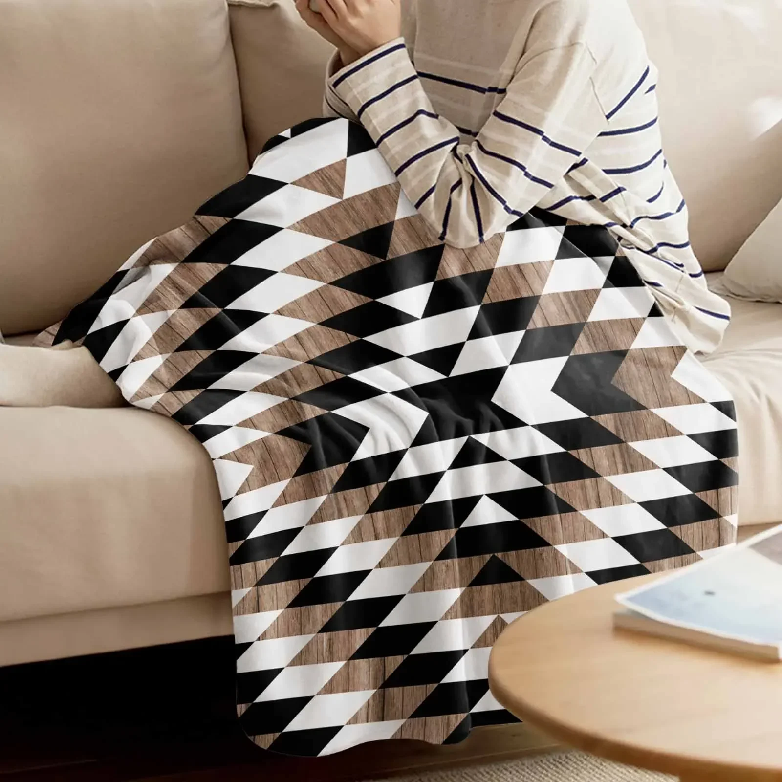 Богемные ацтекские деревянные одеяла портативное мягкое покрывало для кровати