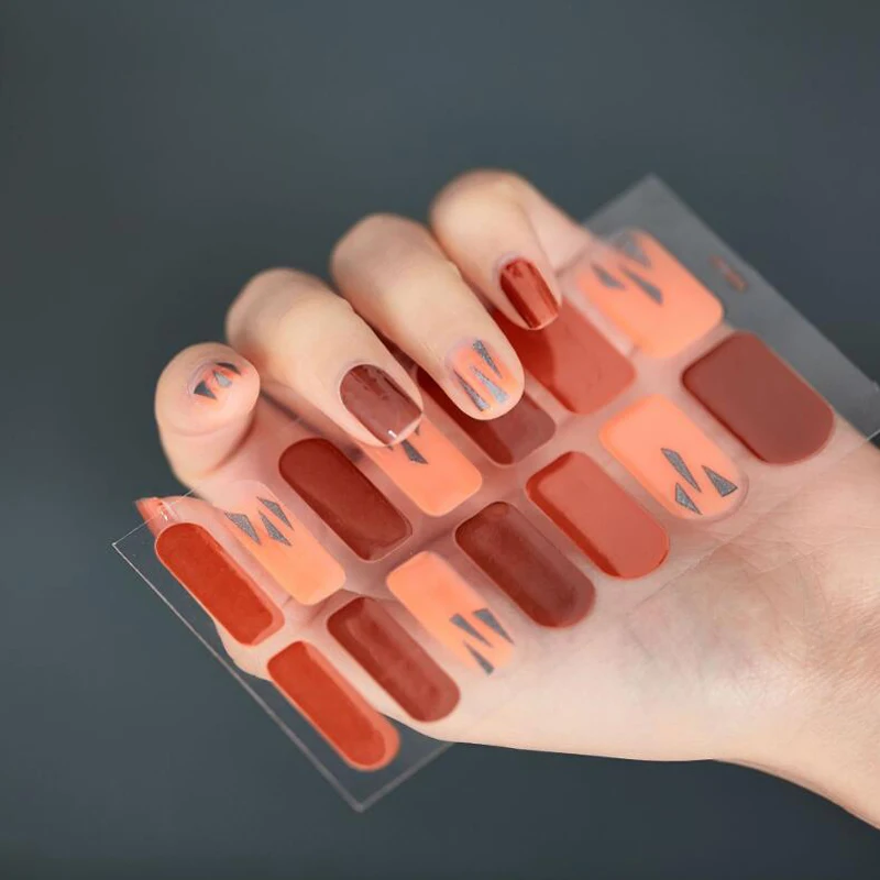 3D гелевые наклейки для ногтей наклейка дизайна украшения маникюра с полным