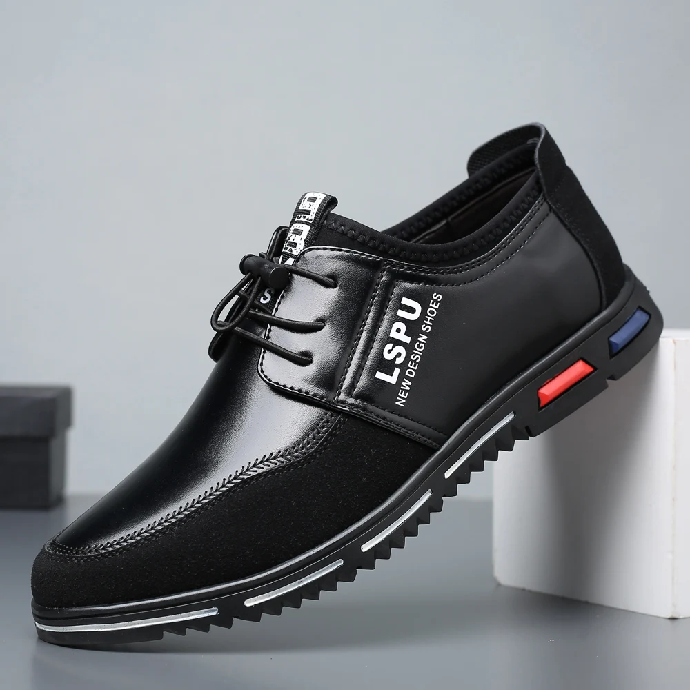 

High Quality Brand Big Size Casual Shoes Men Formal Business Men Casual Shoes Breathable Fashion Trend Casual Men Shoes Black