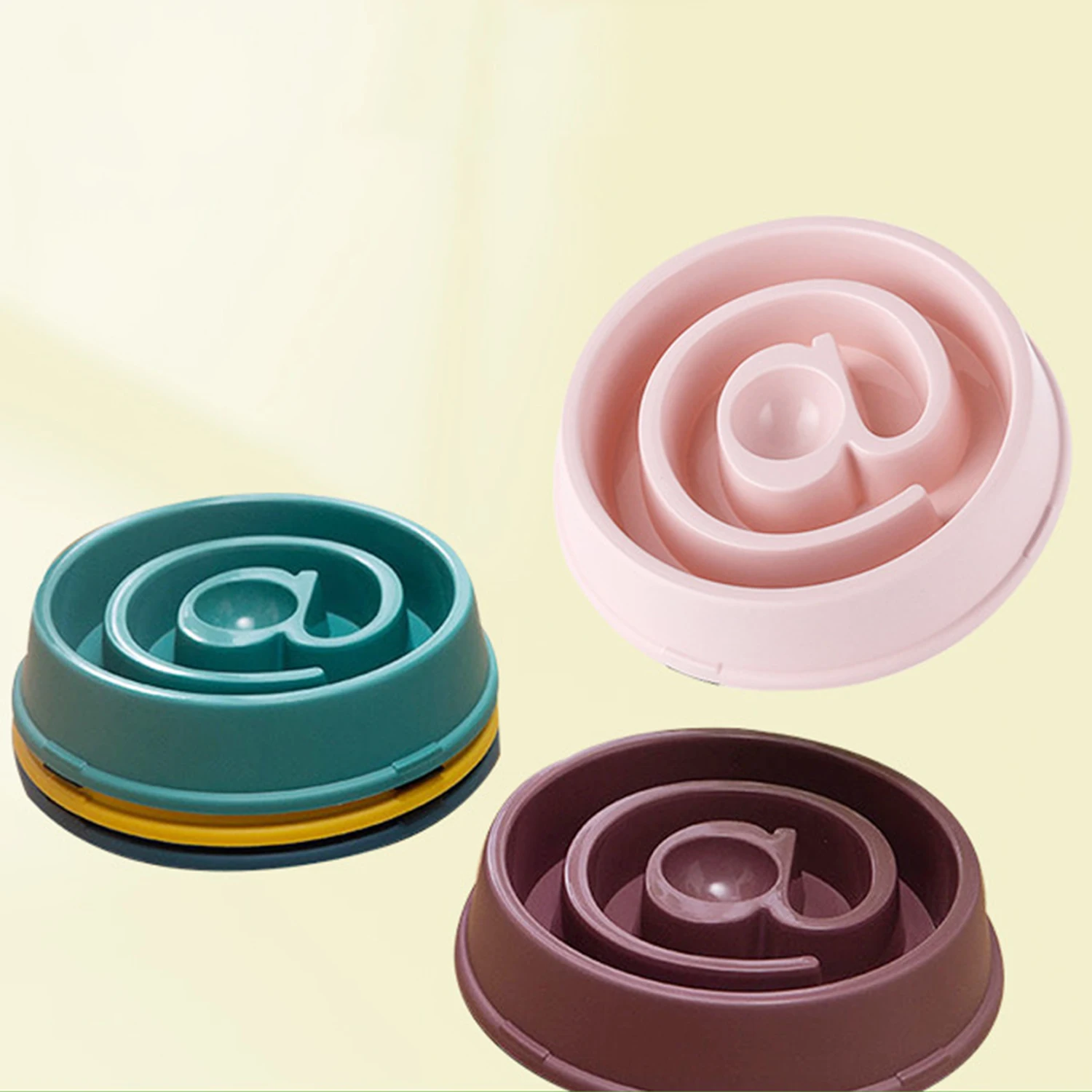 Миска для медленного кормления домашних питомцев нескользящая не удушная поднос