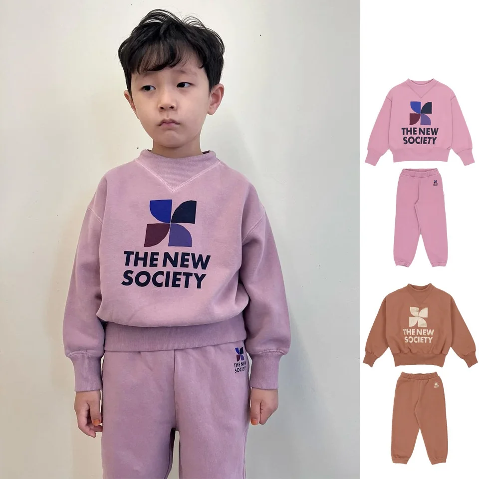 

Children's Hoodies Pants 2023 New Autumn Winter Boys Girls High Collar Fleece Sweatshirts Trousers Set Thickened Top Kids Outdo