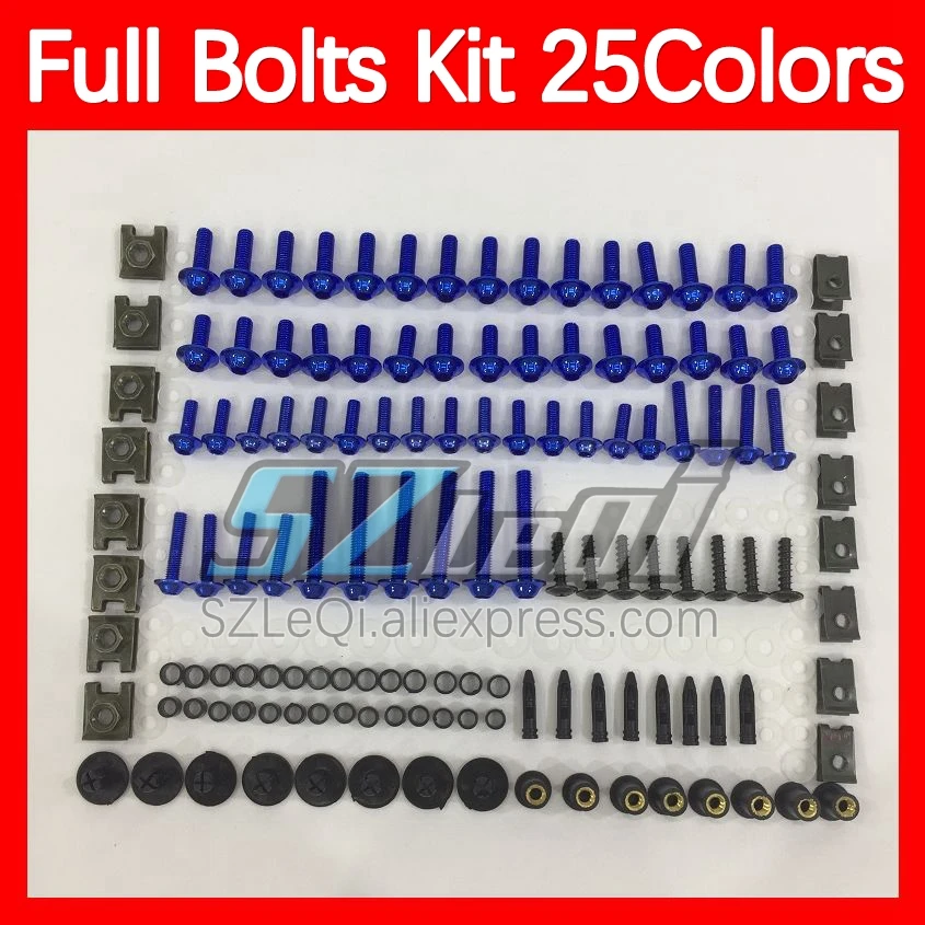 

Болты Обтекатели Полный комплект винтов для KAWASAKI NINJA ZZR 1100 Φ ZZR1100 93 94 95 96 97 98 99 00 01 болты с корпусом гайки 268 шт.