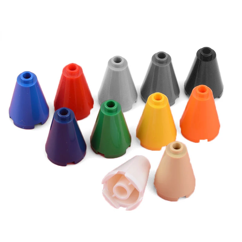 10 шт., детали MOC 3942c 14918, конус 2x2x2 с открытым гвоздиком, Совместимые Кирпичи, сборный конструктор «сделай сам», Детский конструктор, игрушка-мозг