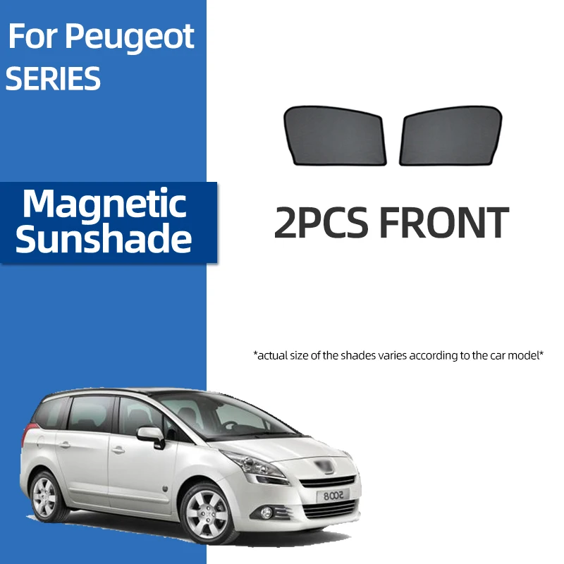 

Car Front Window 2PCS Sunshade For Peugeot 301 408 508 2008 3008 5008 308S Shade Magnetic Mesh Auto Curtain Sunshield Cover Net
