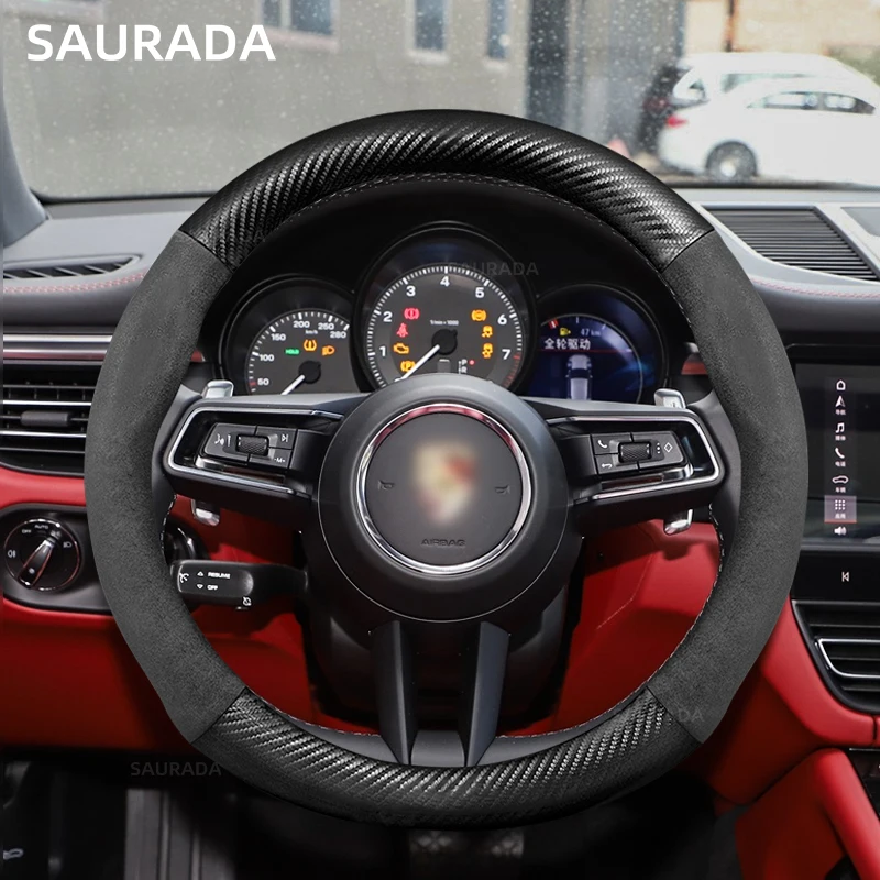 Для Porsche 911 996 Cayenne 958 718 Boxster 918 Cayman Macan Panamera Taycan GT3 RS искусственная кожа из микрофибры