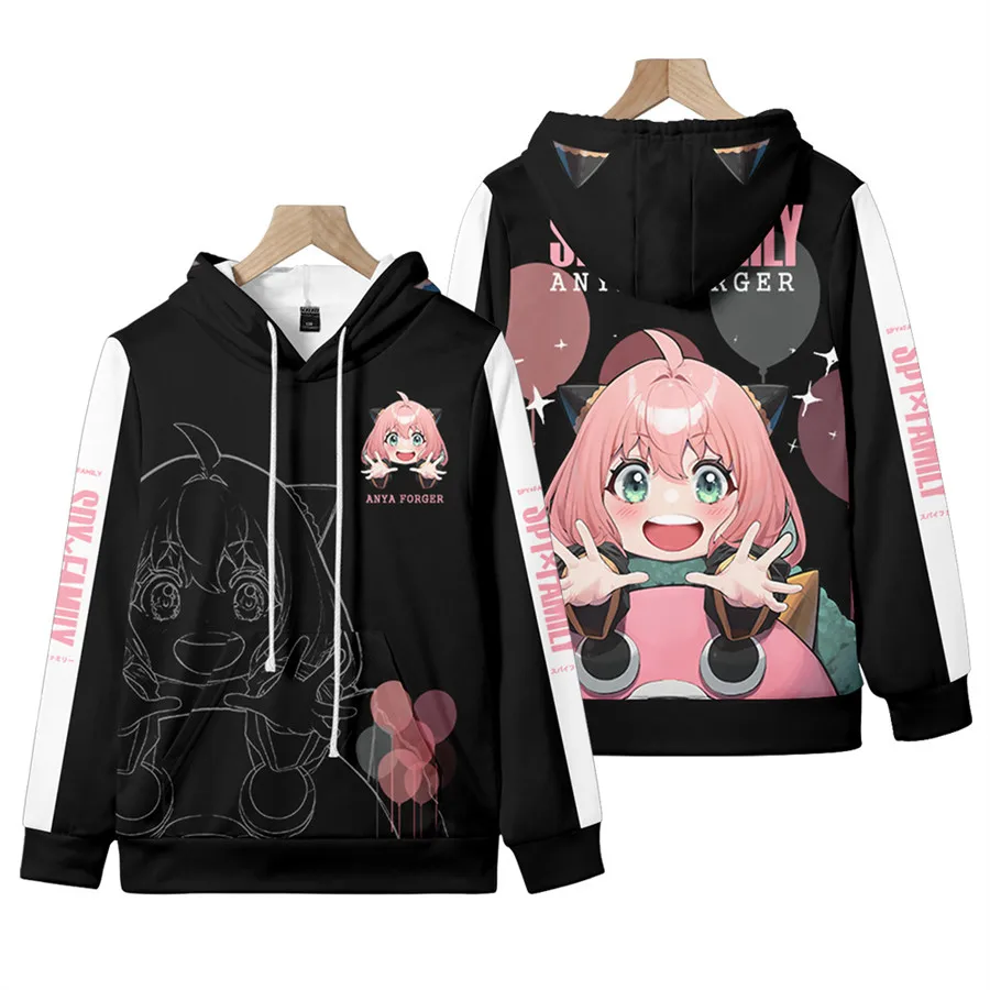 

Anime Spy Family Hoodie Sweater 3D Teen Boys Girls Cartoon Harajuku Hoodie