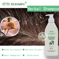 300ml zudaifu psoriasis eczema herbal ginseng treatment shampoo mite growth and removalcare repair hair antibacterial serum