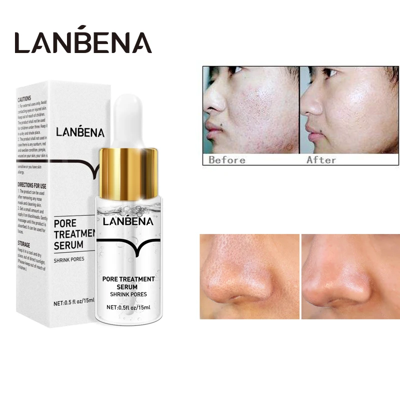 

LANBENA Pore Shrinking Serum Firming Skin Repairing Acne Anti-Aging Serum Oil Control Hydrating Facial Skin 15ml