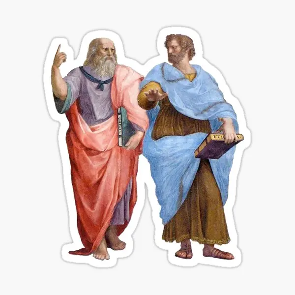 

Plato And Aristotle 5PCS Stickers for Window Print Art Funny Laptop Background Room Cute Kid Stickers Anime Luggage