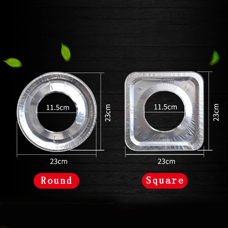 10 шт./компл. утолщенная алюминиевая фольга квадратная круглая крышка горелки