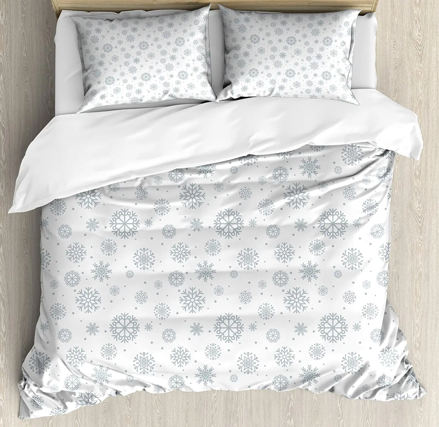 

Winter 3pcs Bedding Set Pattern with Ornate Snowflake Motifs and Duvet Cover Set Bed Set Quilt Cover Pillow Case Comforter Cover