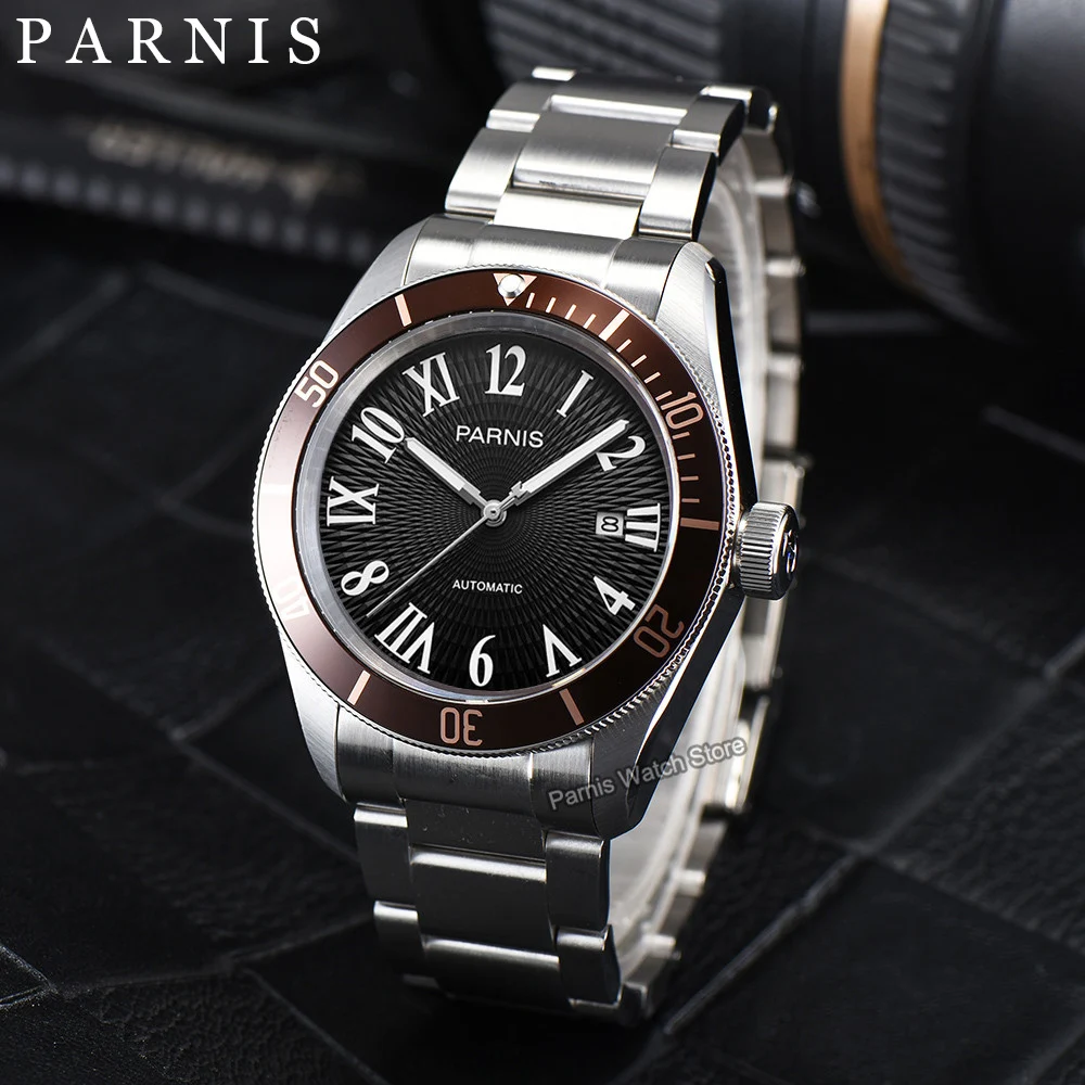 

Parnis 41mm Sapphire Crystal Miyota Automatic Men's Watch Luminous Marker 10 ATM Waterproof