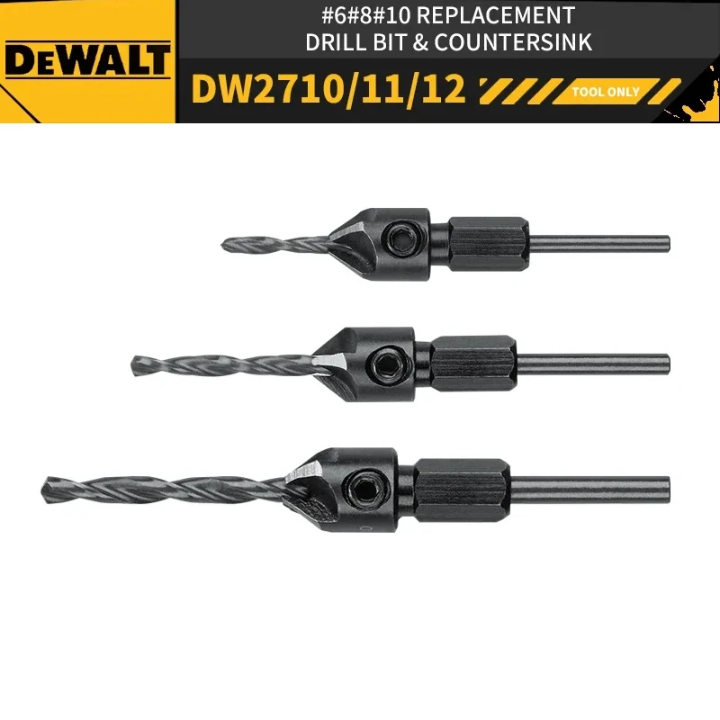 DEWALT # 6 # 8 # 10 сменных сверл с зенковкой, аксессуары для инструментов, спиральное сверло для сверления отверстий DW2700/DW2701/DW2702