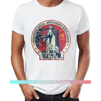 mens t shirt soviet union scientific achivenment interkosmos boctok buran space shuttle awesome artwork printed tee
