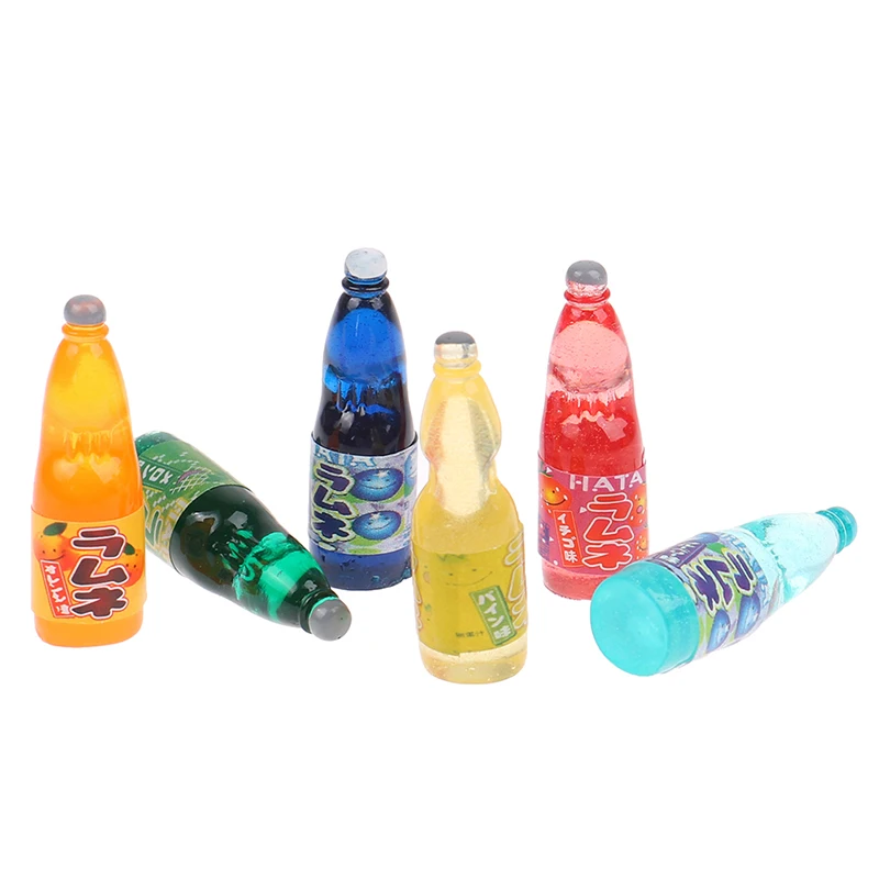 

5PCS/Set Creative Mini Simulation Dollhouse Kitchen Food Beverage Bottle Model Toys Mobile Phone Shell DIY Jewelry Accessories