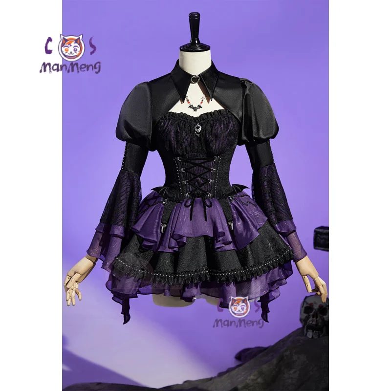 Фото Monster Cos High Elissabat Косплей Костюм Женский Хэллоуин вечерние фантазийная форма платье реквизит носки брошь Лолита сладкий новый комплект №2