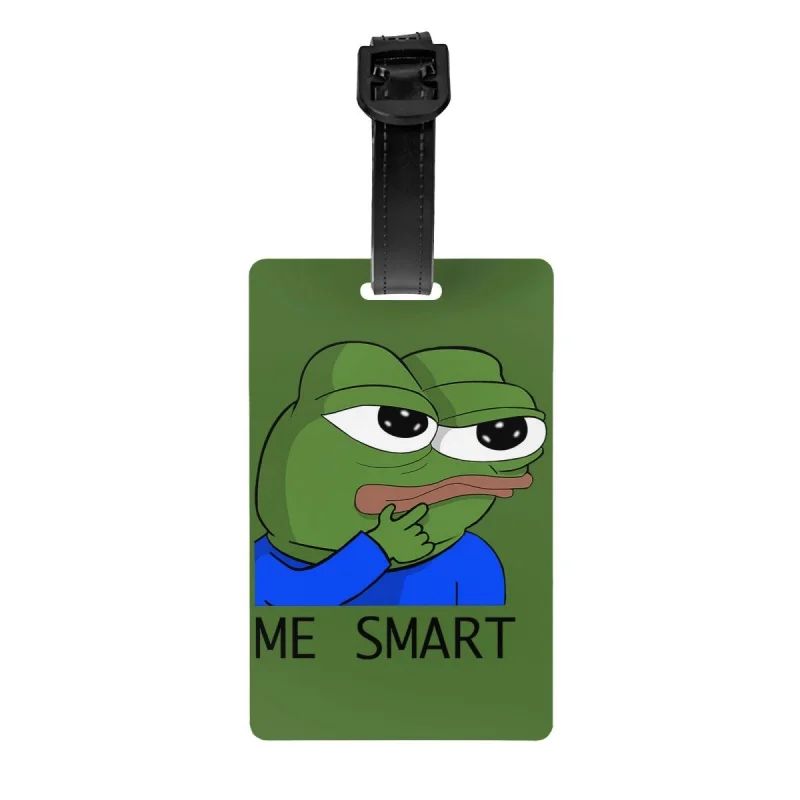 

Me Smart Pepe, забавные ярлыки для багажа в виде лягушки для чемоданов, модные ярлыки для багажа, личная Обложка, ярлык для удостоверения личности