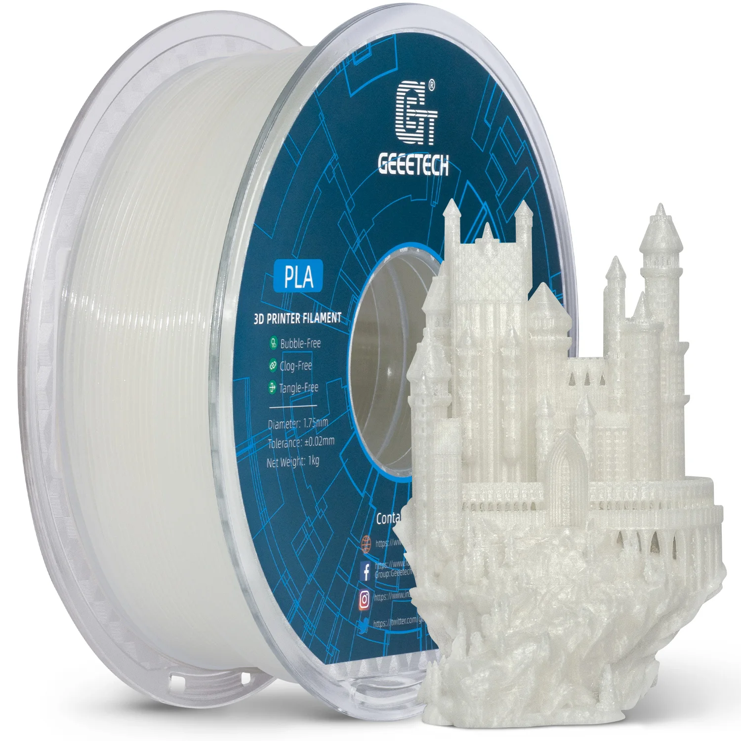 Светящаяся нить PLA для 3D-принтера 1 75 мм кг