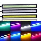 1x17 см дневные ходовые огни Автомобильные COB Противотуманные фары для багажника дневные ходовые огни автомобильный водонепроницаемый сигнал поворота светодиодная подсветка номерного знака SOBYTIE При использовании от