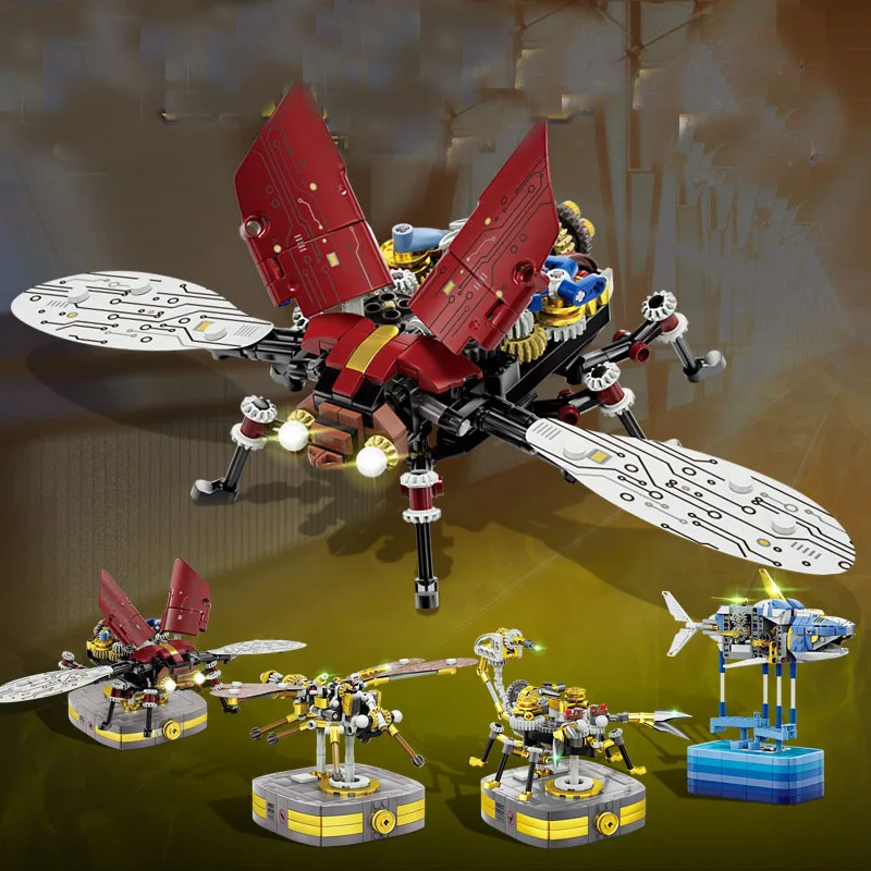 

Детский конструктор с основанием «сделай сам», вращающийся жук, стрекоза, Акула, Скорпион, строительный кирпич, Рождественская игрушка для мальчиков, детей