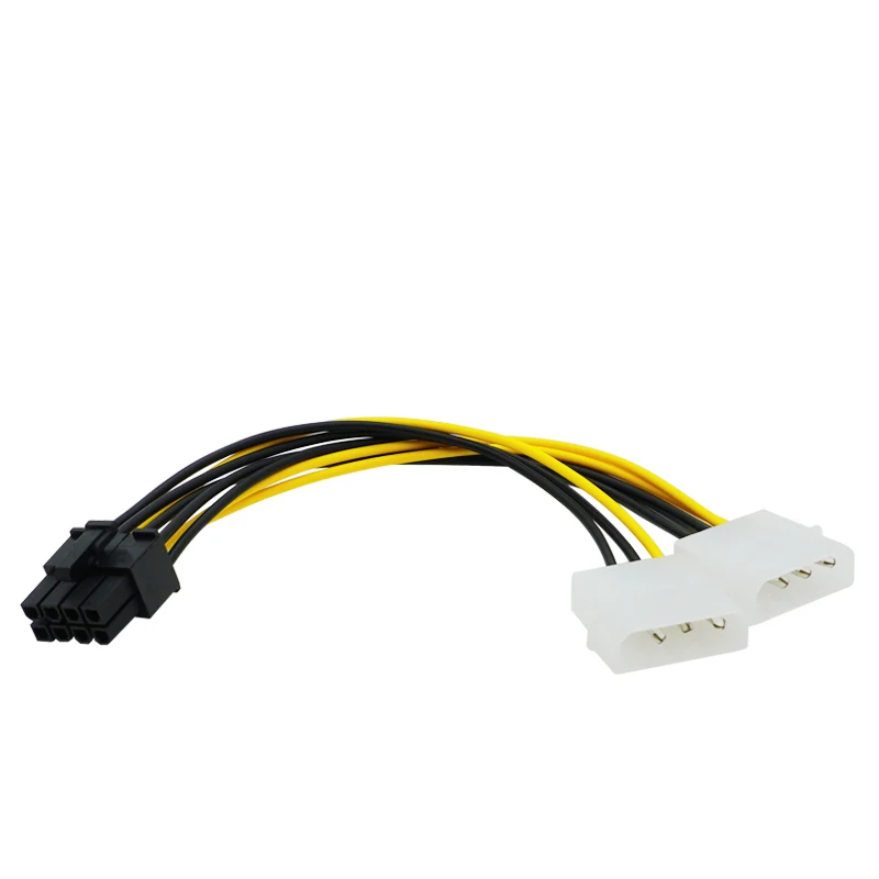 

Кабель питания для видеокарты Molex, 8-контактный разъем PCI Express на 2-контактный 4-контактный кабель питания, 18 см
