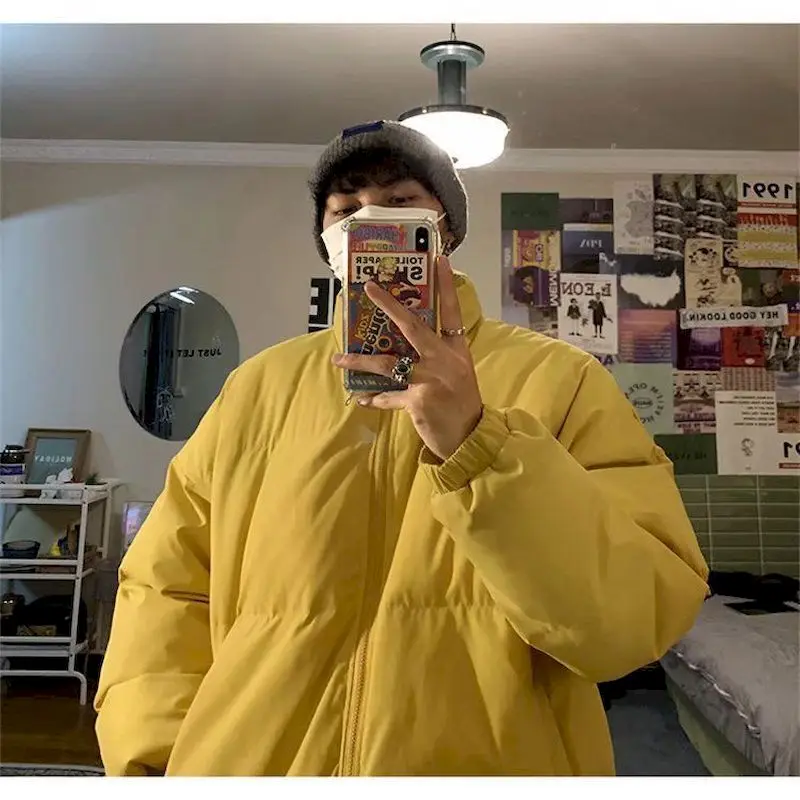 Winter Men's and Women's Bread Jackets Fashion Stand-up Collar Thickened Outer Wear Personalized Bread Jackets Warm Thick Coat