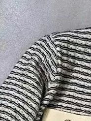 Women Cardigan Color Contrast Stripe Long Sleeve Sweater