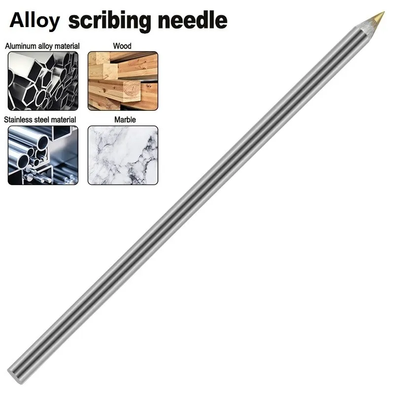 

1X Scribe Pen Carbide Scriber Pen Metal/Wood Glass Tile Cutting Marker Pencil Metal-Working Woodworking Machinery Hand Tools