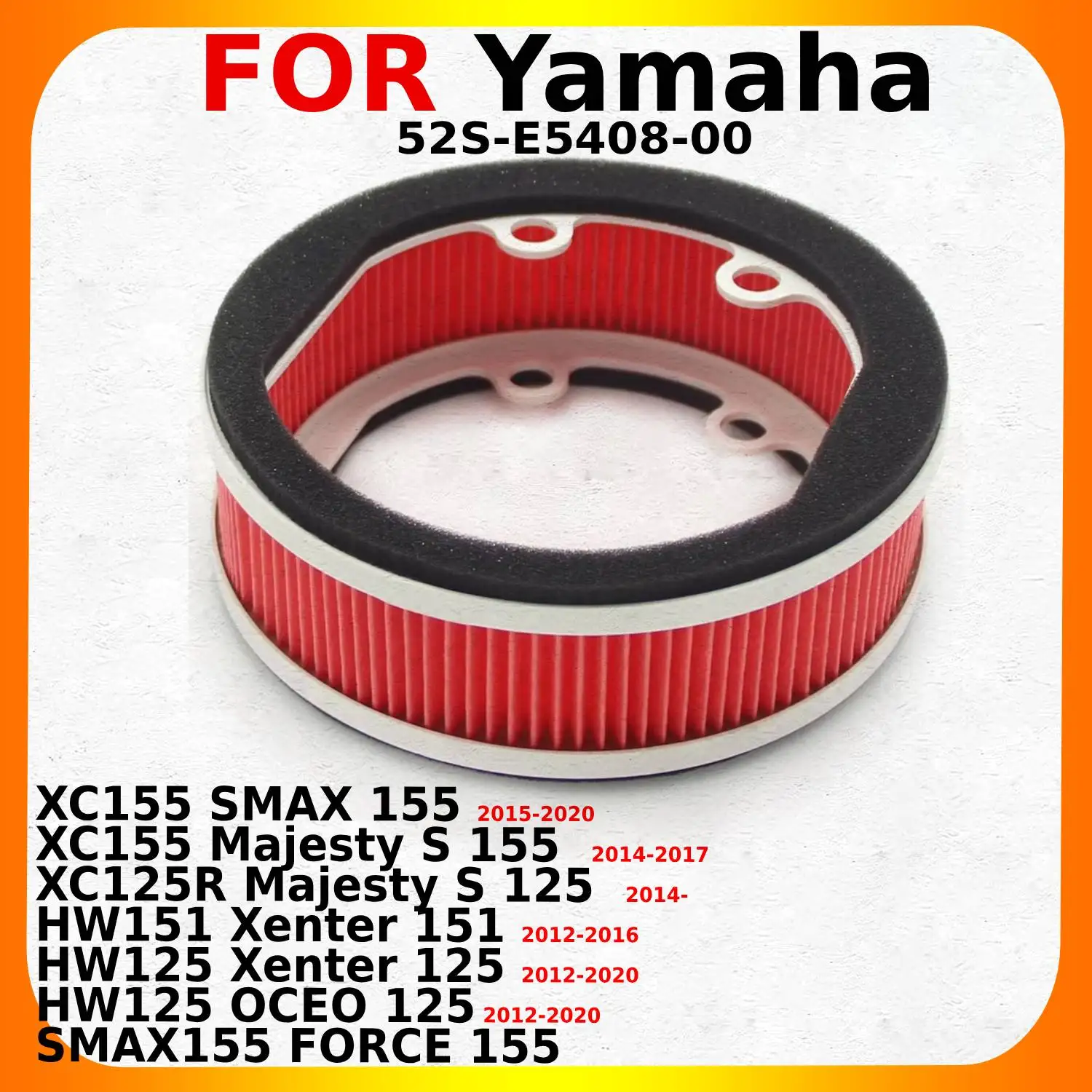 Фото Воздушный фильтр и топливный фильтр для Yamaha XC155, XC125R, SMAX Majesty / HW151, HW125 Xenter OCEO / SMAX155 FORCE (замена) №1