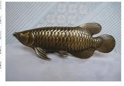 

Искусство бронзовое украшение медные изысканные китайские народные культуры ручная работа искусственная рыба скульптура