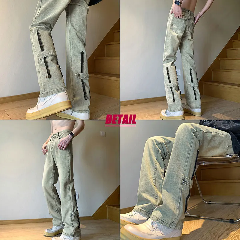 Y2K Ripped Jeans Men 2023 Summer New Fashion Trend Black Crack Streetwear Pantalon Skinny Homme Pants Men Denim Unique Design
