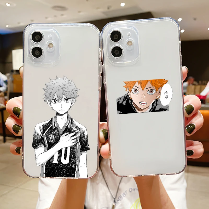 

Haikyuu Volleyball Phone Cases For iPhone SE 2020 6 6S 7 8 11 12 13 Mini Plus X XS XR Pro Max Transparent Shell