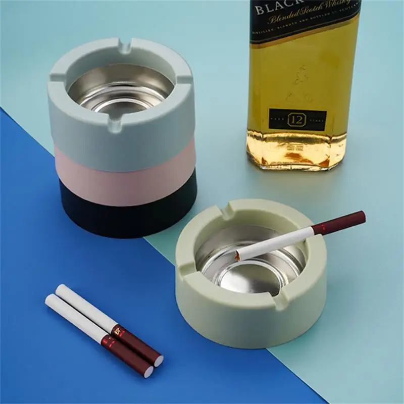 

Tinplate Ashtray Simple Scandinavian Style Household Ktv Hotel Plastic PP Ashtray Nordic Home Office Cigarette Tools Ashtray