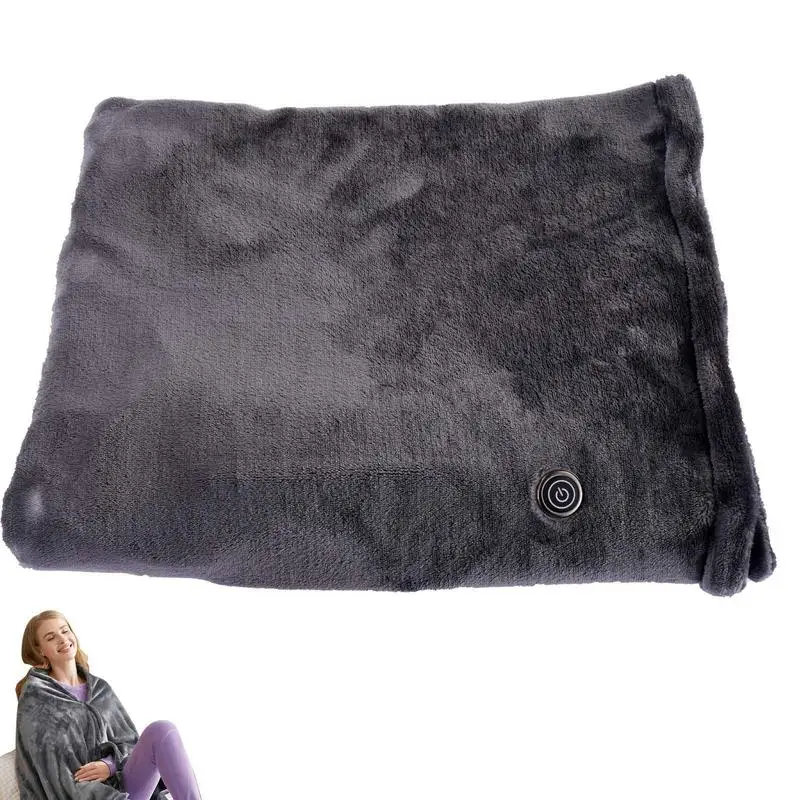 

Heated Flannel Blanket Fast Heating Blankets With 3 Heat Settings Anti-static Portable Heated Blanket Throw Heating Shawl For
