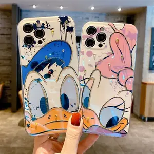disney donald duck phone case cover for iphone 13 12 pro max 11 8 7 6 s xr plus x xs se 2020 mini blu ray rhinestone soft shell free global shipping