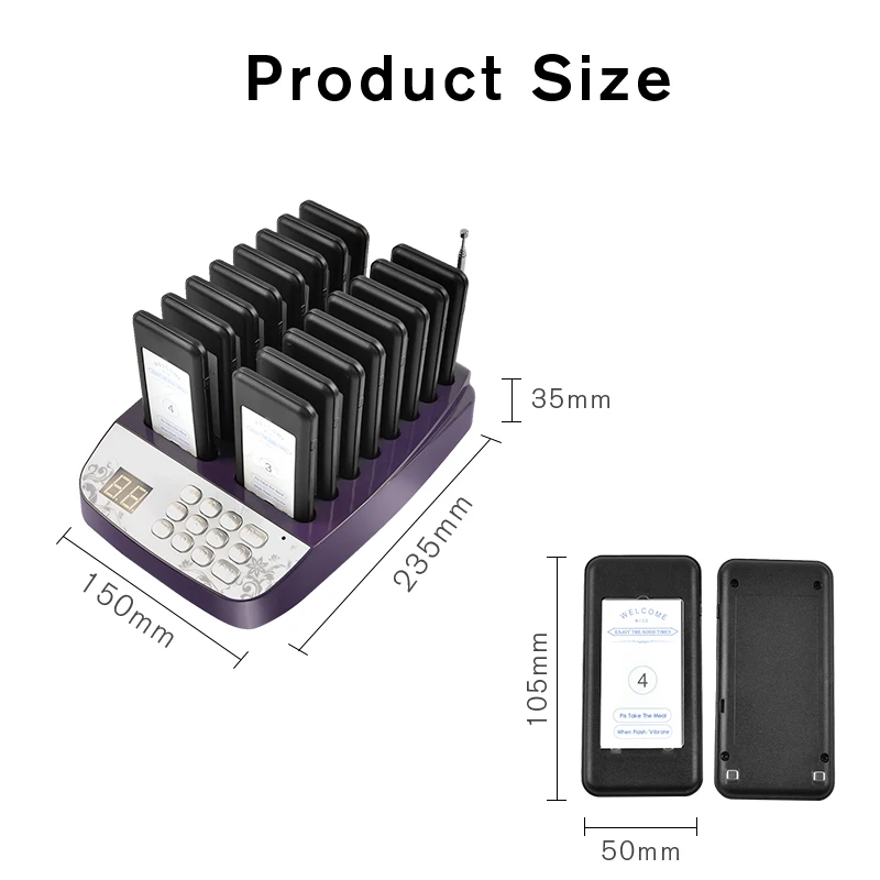 Система пейджера для ресторанов беспроводная система вызовов по обслуживанию