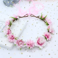 2022 garland headdress flower crowns beach wedding accessories floral wreaths girl new hair flower headband garland